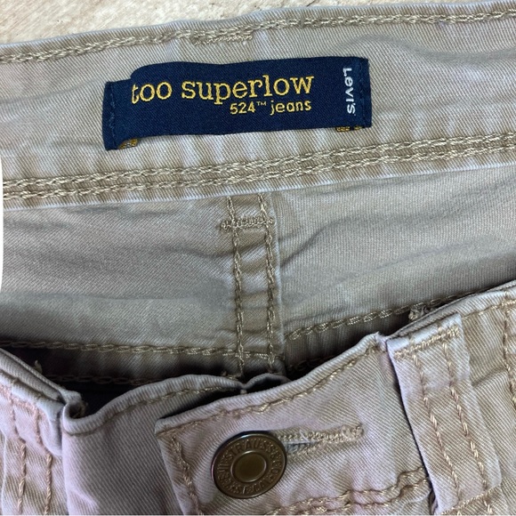 Levi's Women's Too Superlow Skinny Pants - Kaki - Picture 5 of 11